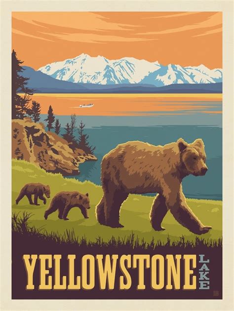 yellowstone retro poster